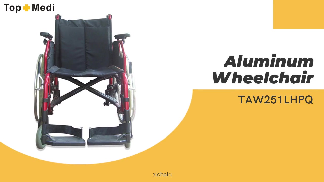 Professional Topmedi Aluminum Wheelchair TAW251LHPQ manufacturers