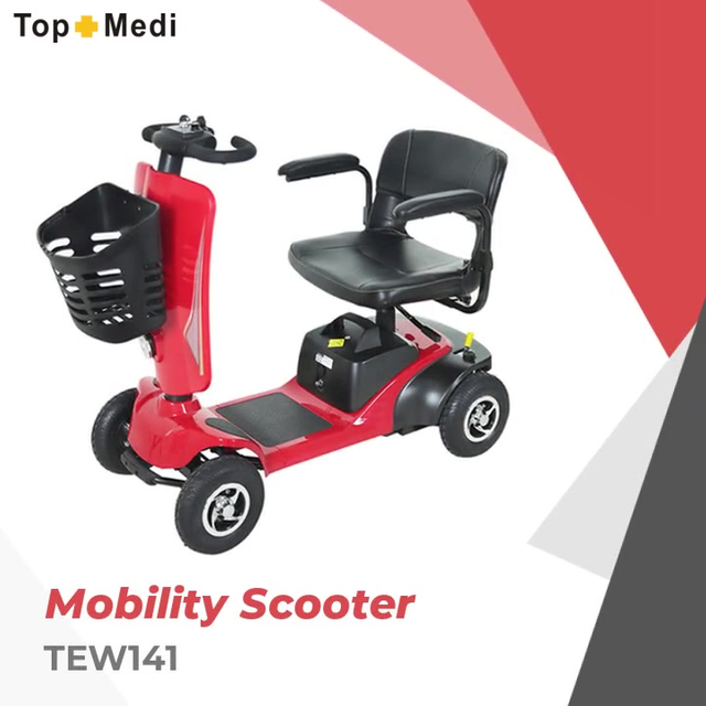 High-Powered Red Mobility Scooter For Elderly