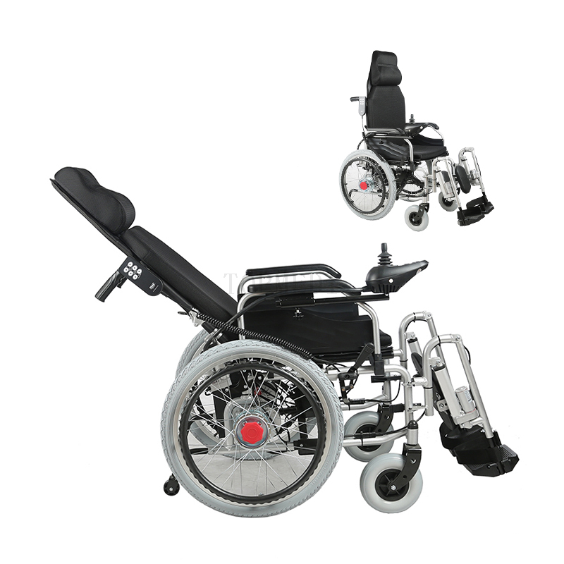 Foldable Light Outdoor Electric Reclining Wheelchair